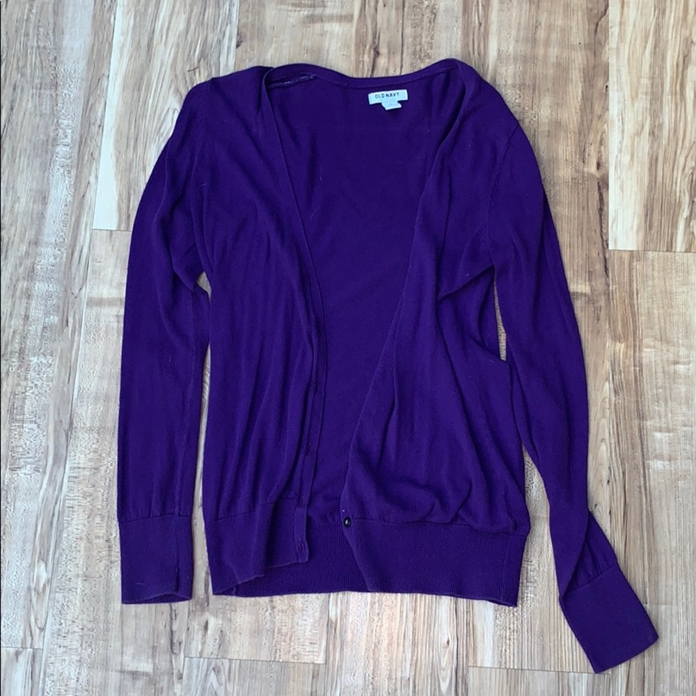 Purple Old Navy cardigan